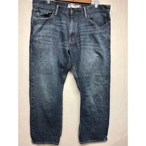 Levi's 514 Jeans Mens Blue Denim Slim Straight Leg Droit Faded Stone Wash 38x30‎